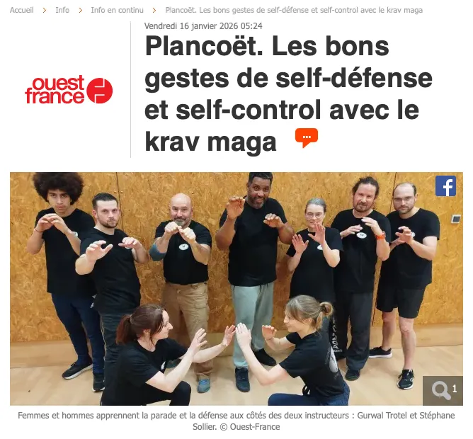 Ouest France parle de Krav Maga Émeraude